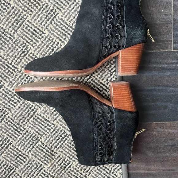 Anthropologie black suede booties - Picture 2 of 3